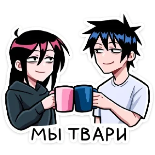 🤝 emoji Икки и Мори • @TgStickery Telegram sticker 9 of 48