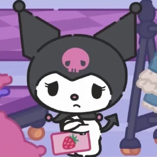 🍧 emoji 💜🪻kuromi🪻💜 Telegram sticker 13 of 41