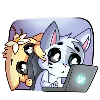 💻 emoji Ванилька и Бисквит Telegram sticker 5 of 48