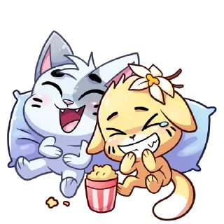 😆 emoji Ванилька и Бисквит Telegram sticker 10 of 48