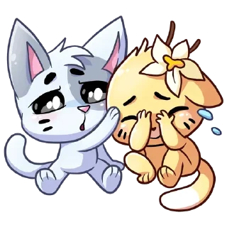 😭 emoji Ванилька и Бисквит Telegram sticker 20 of 48
