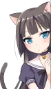 👀 emoji Tsundere Cat Girl Miyako Telegram sticker 23 of 40