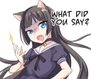😠 emoji Tsundere Cat Girl Miyako Telegram sticker 7 of 40