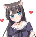 😚 emoji Tsundere Cat Girl Miyako Telegram sticker 11 of 40