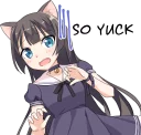 😰 emoji Tsundere Cat Girl Miyako Telegram sticker 6 of 40