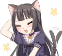 😇 emoji Tsundere Cat Girl Miyako Telegram sticker 18 of 40