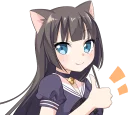 👍 emoji Tsundere Cat Girl Miyako Telegram sticker 15 of 40