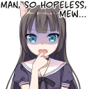 😨 emoji Tsundere Cat Girl Miyako Telegram sticker 8 of 40