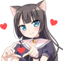 ❤ emoji Tsundere Cat Girl Miyako Telegram sticker 19 of 40