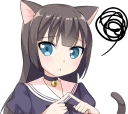 ☹ emoji Tsundere Cat Girl Miyako Telegram sticker 16 of 40