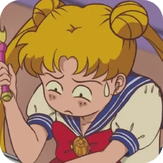 😓 emoji Sailor_moon 🌙  🌙 Telegram sticker 5 of 33