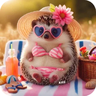 😎 emoji hedgehog🤍🦔 Telegram sticker 16 of 44