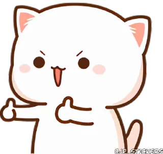 👍 emoji Peach Cat 4 @pikline Telegram sticker 13 of 82