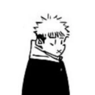 🤐 emoji ꒰ 🐍 ꒱ Yᥙji Iᴛᥲɗ᧐ri BW @jjk_stickersOG Telegram sticker 3 of 103