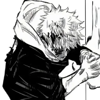 😡 emoji ꒰ 🐍 ꒱ Yᥙji Iᴛᥲɗ᧐ri BW @jjk_stickersOG Telegram sticker 9 of 103