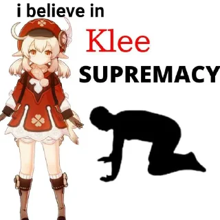 🙏 emoji i belive Klee supremasy @I_Like_Klee • @sticbot Telegram sticker 1 of 90