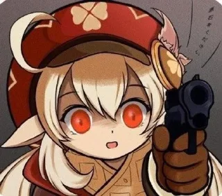 🔫 emoji i belive Klee supremasy @I_Like_Klee • @sticbot Telegram sticker 3 of 90