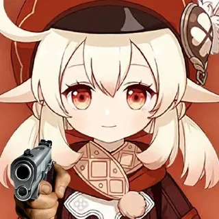 🔫 emoji i belive Klee supremasy @I_Like_Klee • @sticbot Telegram sticker 22 of 90