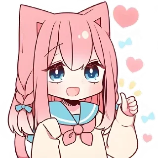 👍 emoji Neko V1 [@b1ackchannel] Telegram sticker 20 of 40