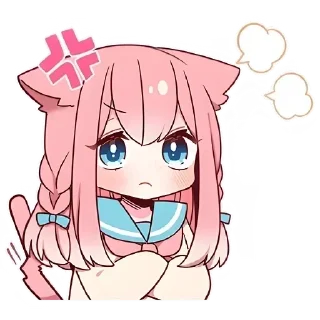 😤 emoji Neko V1 [@b1ackchannel] Telegram sticker 16 of 40
