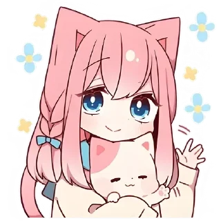 👋 emoji Neko V1 [@b1ackchannel] Telegram sticker 17 of 40