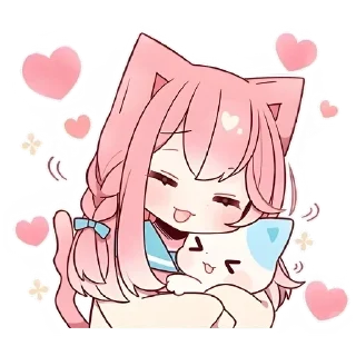 🤗 emoji Neko V1 [@b1ackchannel] Telegram sticker 6 of 40