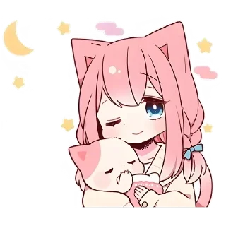 💤 emoji Neko V1 [@b1ackchannel] Telegram sticker 22 of 40