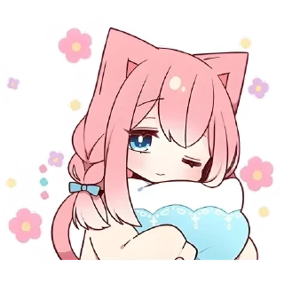 😴 emoji Neko V1 [@b1ackchannel] Telegram sticker 21 of 40