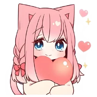 ❤️ emoji Neko V1 [@b1ackchannel] Telegram sticker 7 of 40