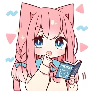 😳 emoji Neko V1 [@b1ackchannel] Telegram sticker 10 of 40