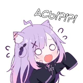 ⁉️ emoji Neko V3 [@b1ackchannel] Telegram sticker 10 of 14