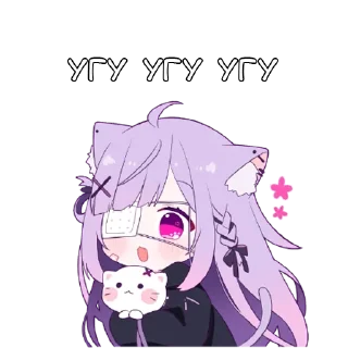 🆗 emoji Neko V3 [@b1ackchannel] Telegram sticker 14 of 14