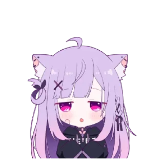 😒 emoji Neko V3 [@b1ackchannel] Telegram sticker 7 of 14