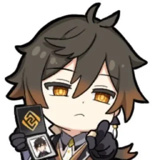 🌟 emoji Чжун Ли -> @animebotsa Telegram sticker 9 of 41