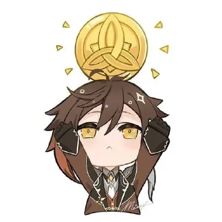🌟 emoji Чжун Ли -> @animebotsa Telegram sticker 13 of 41