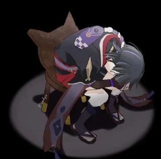 😭 emoji Скарамучча/странник Telegram sticker 20 of 27