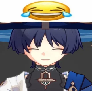 😂 emoji Скарамучча/странник Telegram sticker 16 of 27
