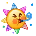 🥳 emoji Sun Emoji @xkysluv Telegram sticker 18 of 40
