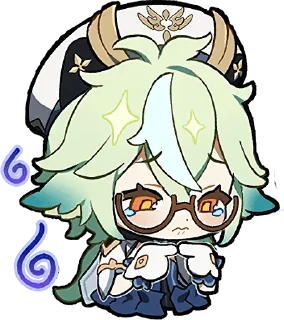 😥 emoji Paimon's Paintings Set :: @line_stickers Telegram sticker 12 of 56