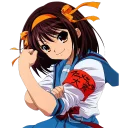 💪 emoji Haruhi Suzumiya by @Splenta Telegram sticker 21 of 30
