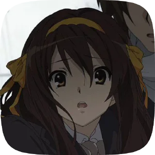😰 emoji Haruhi Suzumiya @evafiaii Telegram sticker 19 of 51