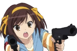 🤠 emoji Haruhi Telegram sticker 23 of 53