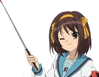 👆 emoji Haruhi Telegram sticker 13 of 53