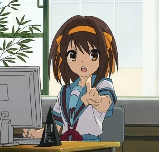 🌟 emoji Haruhi Sudzumiya Telegram sticker 11 of 29