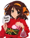🖕 emoji Haruhi Suzumiya by @Splenta Telegram sticker 19 of 30
