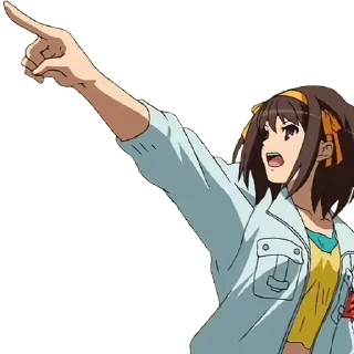 👈 emoji Haruhi Telegram sticker 22 of 53