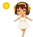 ☀ emoji Haruhi Suzumiya by @Splenta Telegram sticker 5 of 30