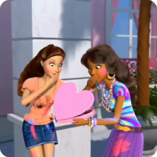 Sticker from iconic barbie
