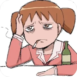 😪 emoji Brainrot Azumanga Daioh Telegram sticker 8 of 72