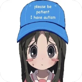 🧢 emoji Brainrot Azumanga Daioh Telegram sticker 22 of 72